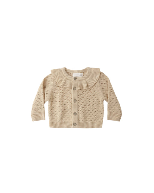QUINCY MAE - RUFFLE COLLAR CARDIGAN BUTTERSCOTCH