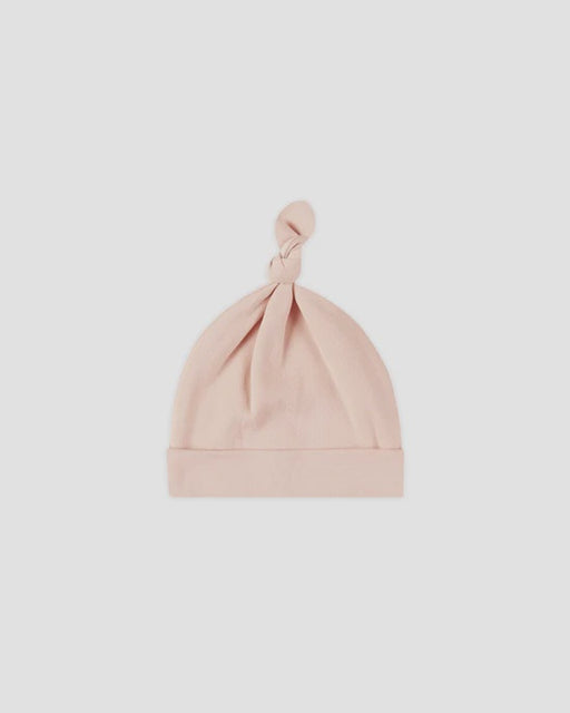 QUINCY MAE - KNOTTED BABY HAT DUSTY ROSE