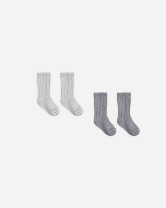 QUINCY MAE - SOCKS SET SLATE + CLOUD