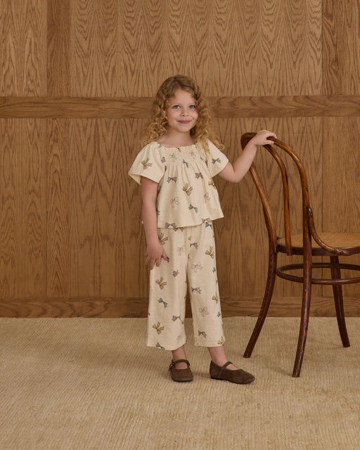RYLEE + CRU - KATE TOP BOWS NATURAL