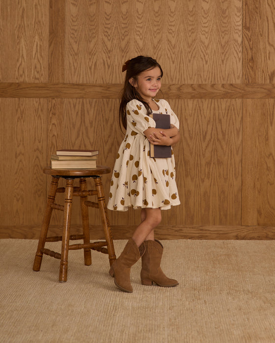 RYLEE + CRU - ROSE DRESS GOLDEN APPLES NATURAL