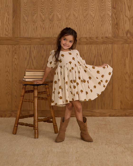 RYLEE + CRU - ROSE DRESS GOLDEN APPLES NATURAL