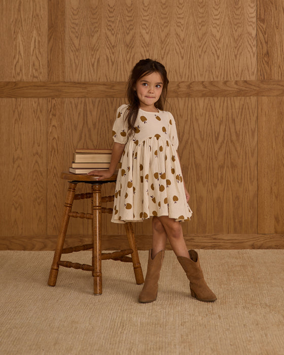 RYLEE + CRU - ROSE DRESS GOLDEN APPLES NATURAL