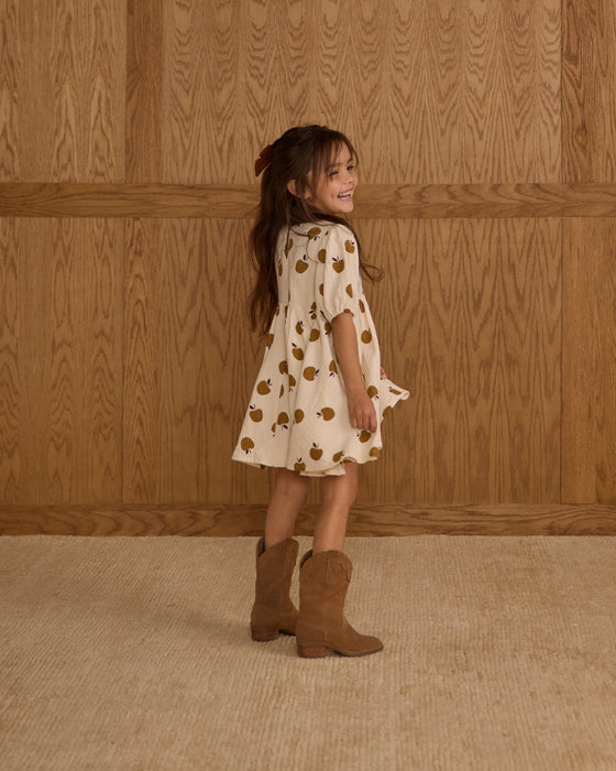 RYLEE + CRU - ROSE DRESS GOLDEN APPLES NATURAL