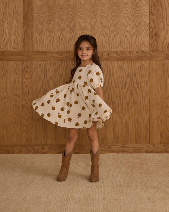 RYLEE + CRU - ROSE DRESS GOLDEN APPLES NATURAL