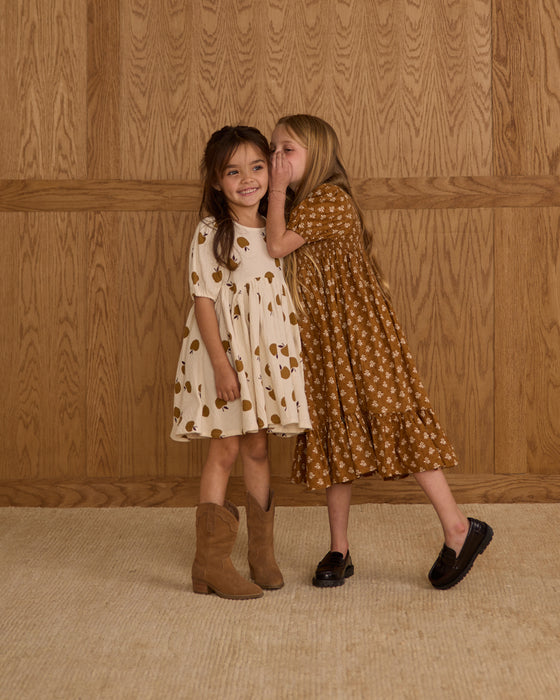 RYLEE + CRU - ROSE DRESS GOLDEN APPLES NATURAL