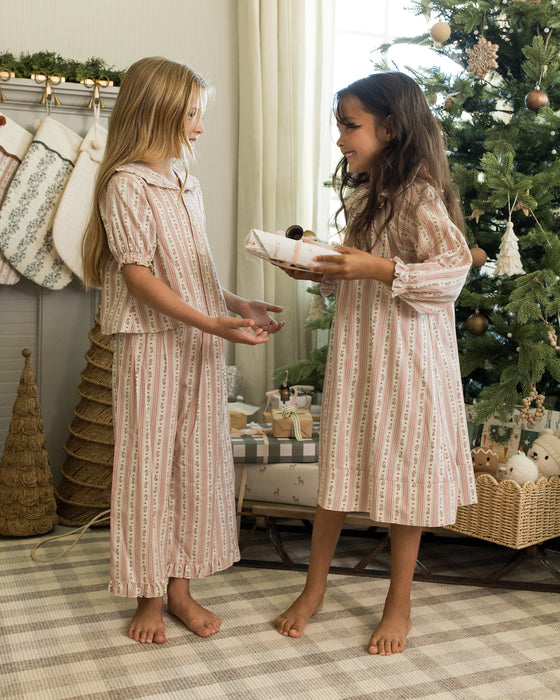 RYLEE + CRU - RUFFLE PAJAMAS CANDY CANE STRIPE