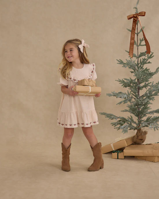 RYLEE + CRU - CORDELIA DRESS PETAL GINGHAM