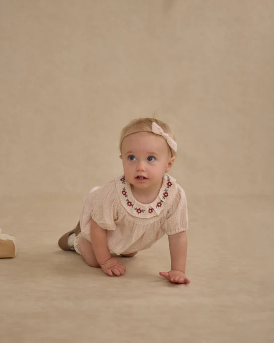 RYLEE + CRU - LULA ROMPER PETAL GINGHAM