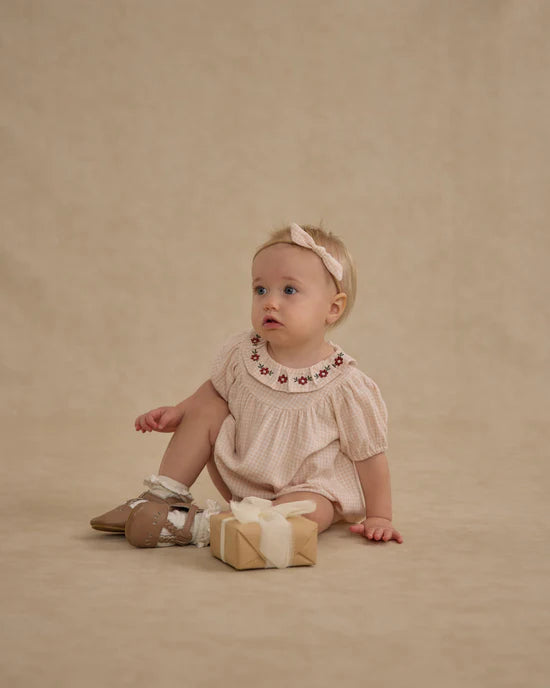 RYLEE + CRU - LULA ROMPER PETAL GINGHAM