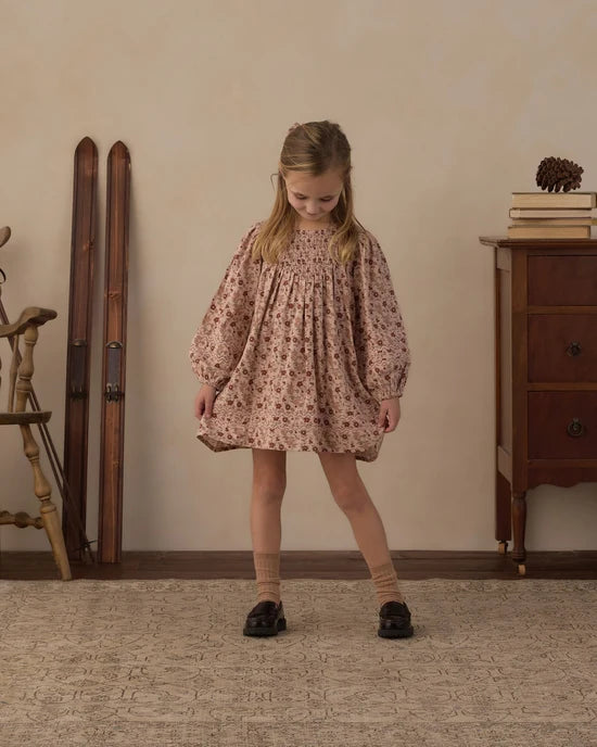 RYLEE + CRU - SELENE DRESS PINK FLORAL BLUSH
