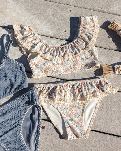 RYLEE + CRU - MARGOT BIKINI FLOWER FIELD IVORY