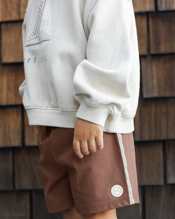 RYLEE + CRU - PANELED BOARDSHORT CHOCOLATE