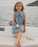 RYLEE + CRU - ADRIA DRESS WASHED BLUE