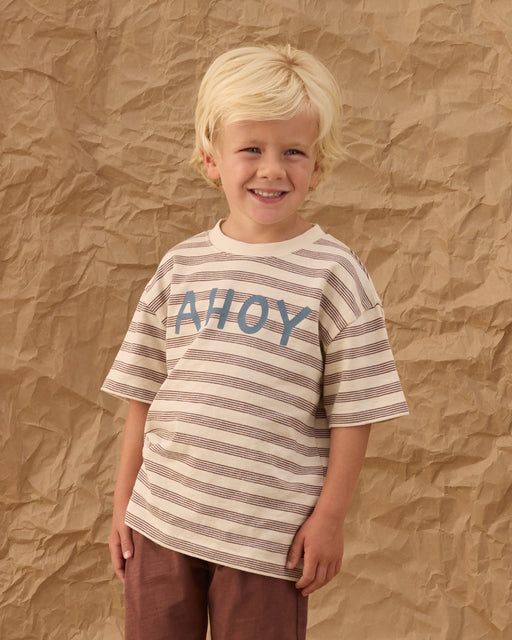 RYLEE + CRU - RELAXED TEE AHOY BROWN