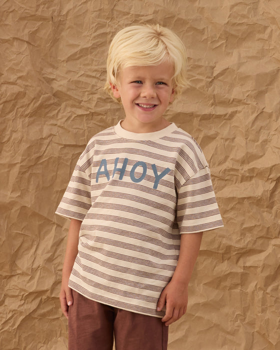 RYLEE + CRU - RELAXED TEE AHOY BROWN