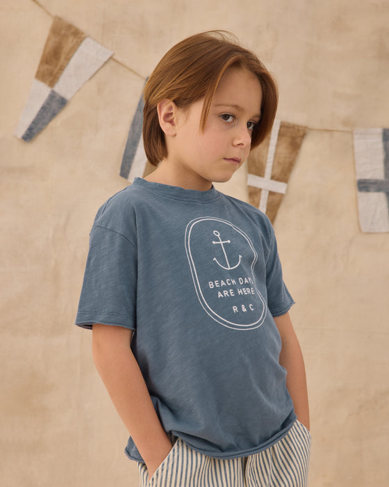 RYLEE + CRU - RAW EDGE TEE BEACH DAYS MARINE