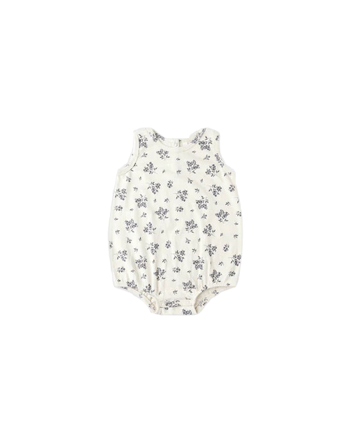 RYLEE + CRU - BUBBLE ONESIE BLUE FLORAL NATURAL