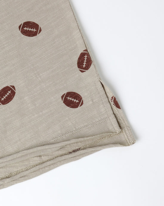 RYLEE + CRU - RAW EDGE FOOTBALLS TEE STONE