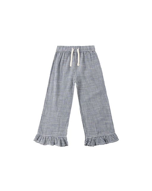 RYLEE + CRU - WIDE LEG PANT MARINE GINGHAM
