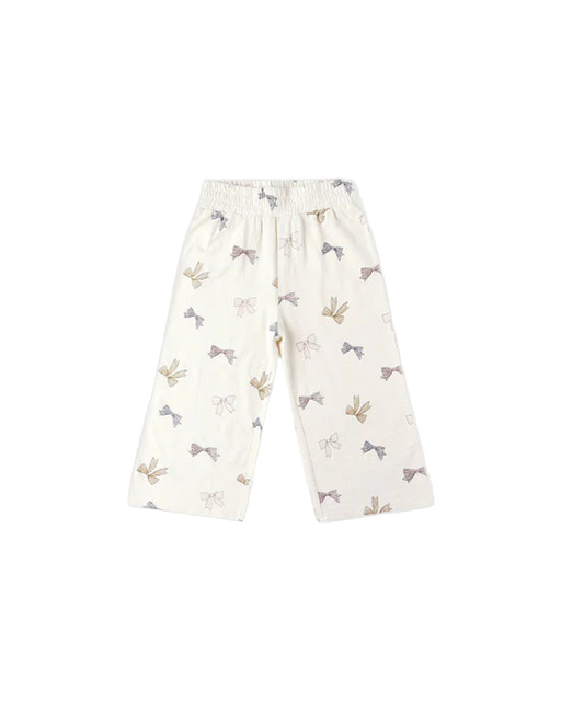 RYLEE + CRU - WIDE LEG PANT BOWS NATURAL