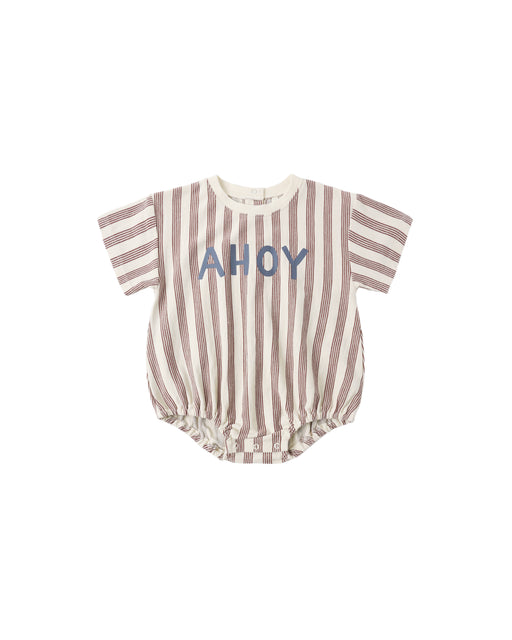 RYLEE + CRU - RELAXED BUBBLE ROMPER AHOY BROWN
