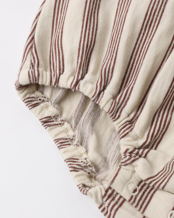 RYLEE + CRU - RELAXED BUBBLE ROMPER AHOY BROWN