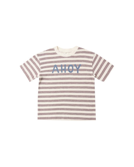RYLEE + CRU - RELAXED TEE AHOY BROWN