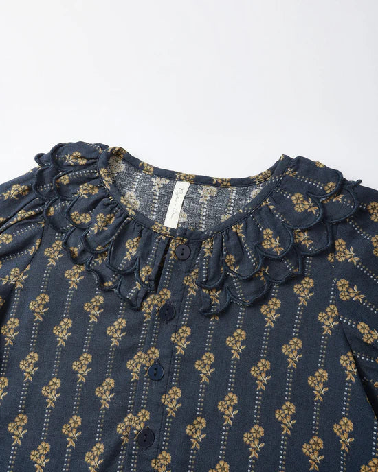 RYLEE + CRU - LIV BLOUSE VINTAGE BLOOM NAVY