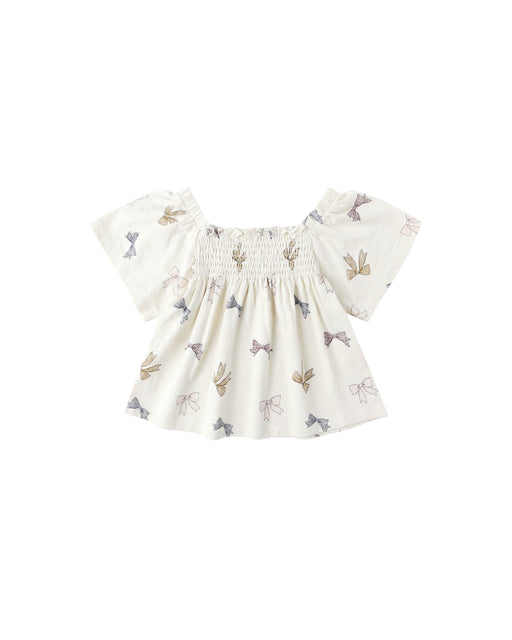 RYLEE + CRU - KATE TOP BOWS NATURAL