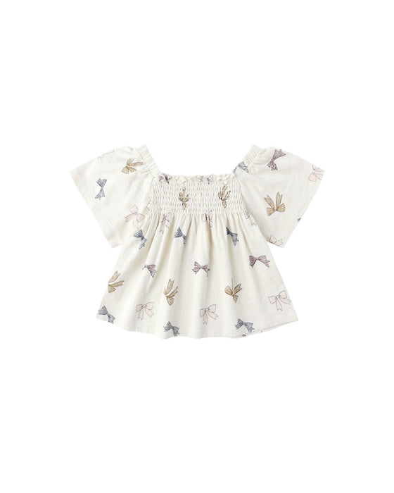 RYLEE + CRU - KATE TOP BOWS NATURAL