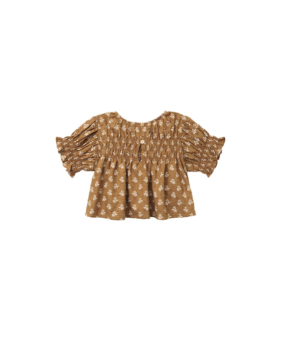 RYLEE + CRU - COLETTE TOP GOLDEN FLEUR