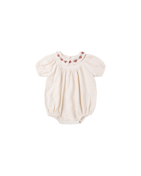 RYLEE + CRU - LULA ROMPER PETAL GINGHAM