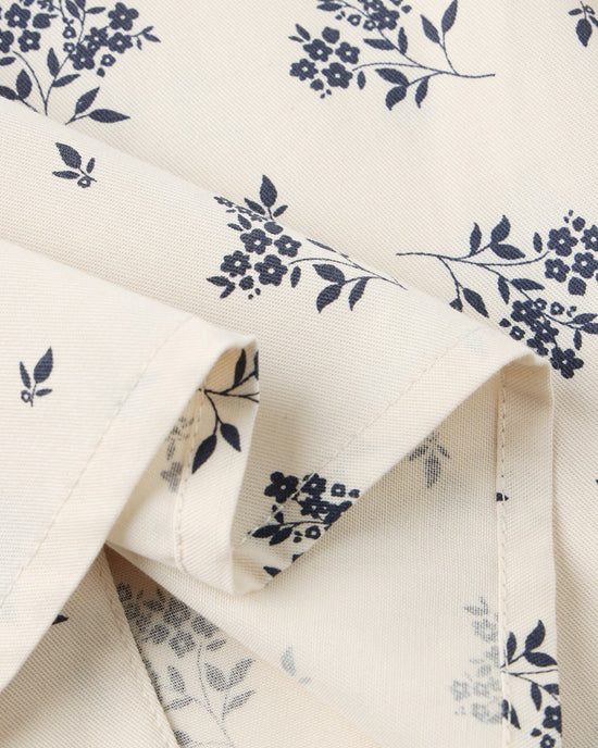 RYLEE + CRU - WOVEN PJ SET BLUE FLORAL NATURAL