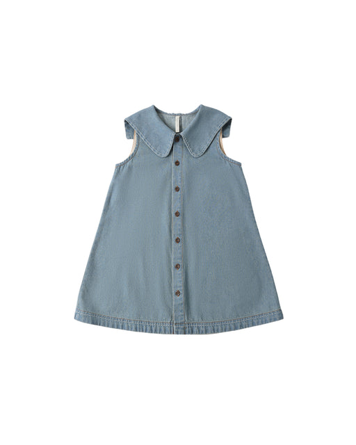 RYLEE + CRU - ADRIA DRESS WASHED BLUE