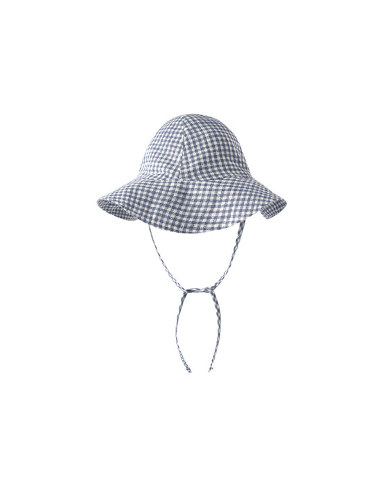RYLEE + CRU - FLOPPY SUN HAT MARINE GINGHAM