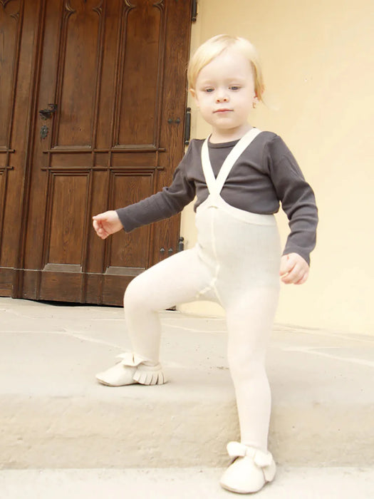 SILLY SILAS FOOTED TIGHTS -  CREAM BLEND