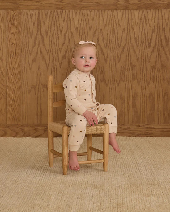 RYLEE + CRU - BUTTON DOWN JUMPSUIT HEARTS