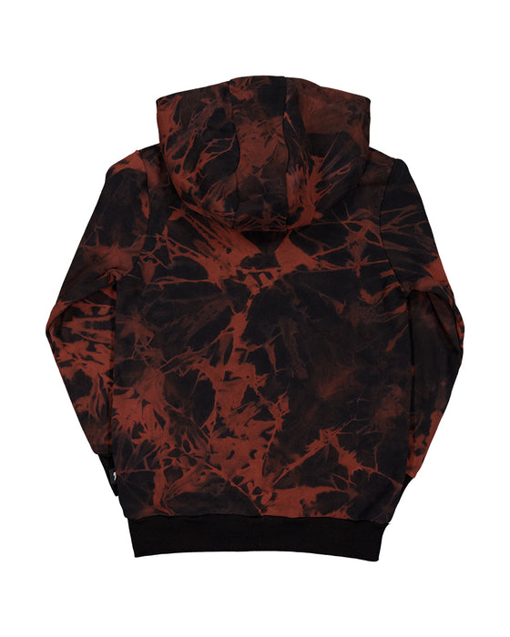 RADICOOL - BLACK & RUST TIE DYE POCKET HOOD