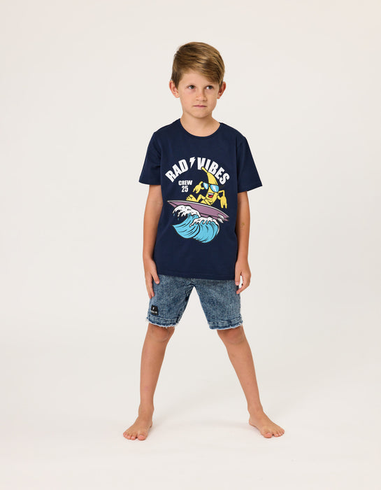 RADICOOL - RAD VIBES TEE IN NAVY