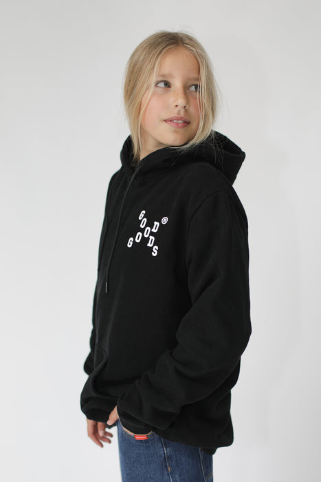 GOOD GOODS - ROCKY HOOD CHECKERS PRINT BLACK