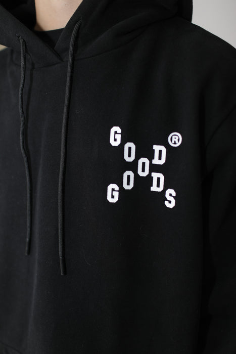 GOOD GOODS - ROCKY HOOD CHECKERS PRINT BLACK