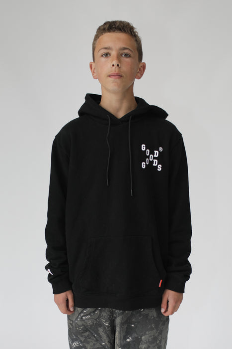 GOOD GOODS - ROCKY HOOD CHECKERS PRINT BLACK