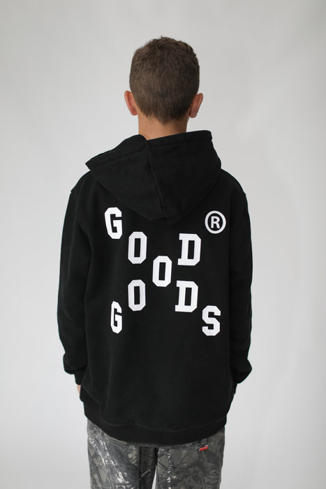 GOOD GOODS - ROCKY HOOD CHECKERS PRINT BLACK