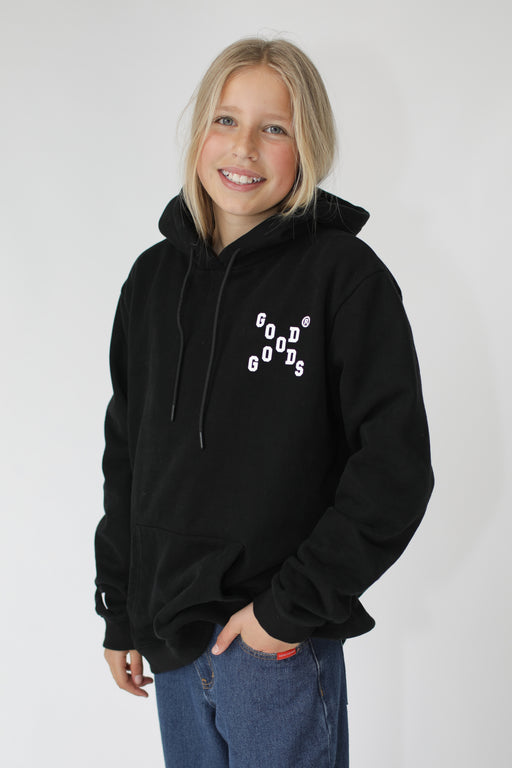 GOOD GOODS - ROCKY HOOD CHECKERS PRINT BLACK