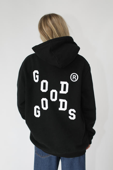 GOOD GOODS - ROCKY HOOD CHECKERS PRINT BLACK