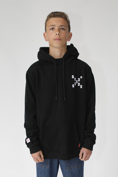 GOOD GOODS - ROCKY HOOD CHECKERS PRINT BLACK