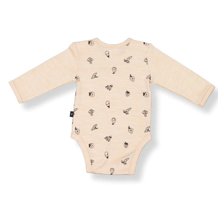 LFOH - RILEY BODYSUIT WHEAT MARLE FRUIT 'N'VEG
