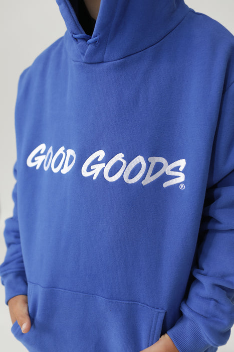 GOOD GOODS - ROCKY HOOD SIGN OFF ROYAL BLUE