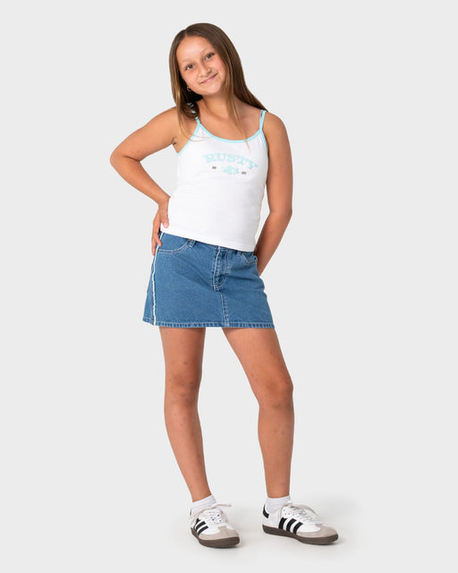 RUSTY - BRITNEY TANK WHITE/BLUE